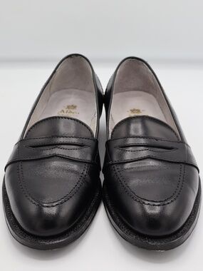Alden 681 Black Calfskin Leather Full Strap Slip-On Penny Loafers 9 B/D USA